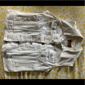 Levi’s Women’s Classic White Denim Vest Size S